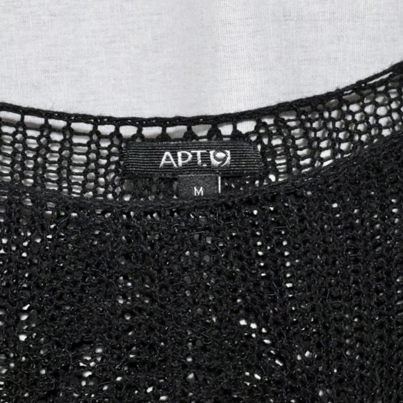 Apt 9 - Black see through loose knit Tunic sweater women's size Medium - Picture 2 of 4